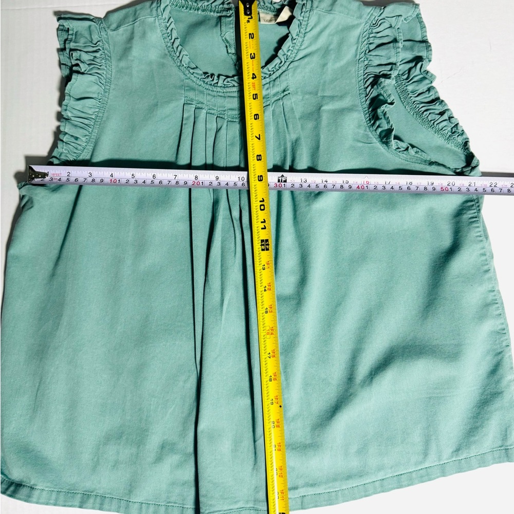Universal Thread Boho Ruffle Blouse Green Xxl Flo… - image 7